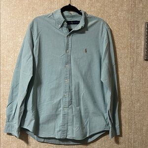 Polo by Ralph Lauren Men's Casual Blue Button Down Shirt